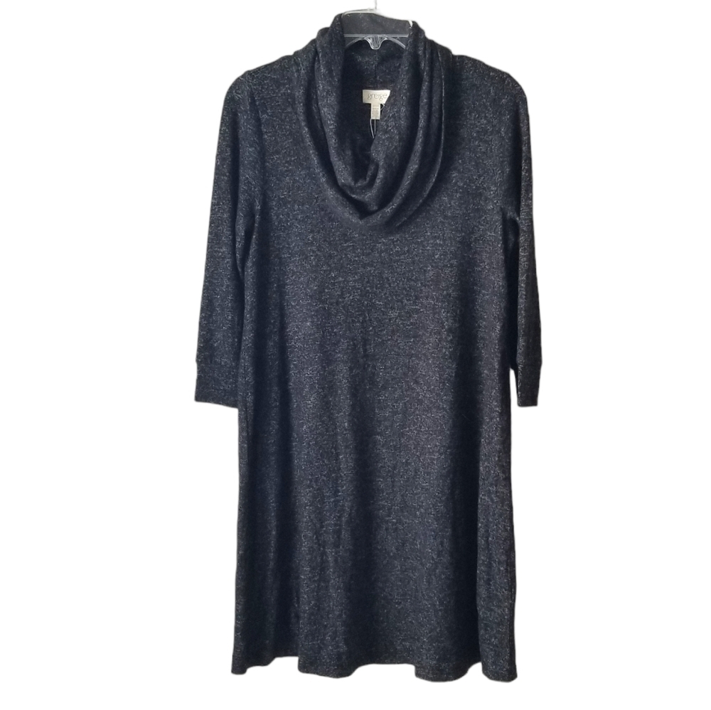 NWT Greige Cowl Neck Sling Sweater Dress Dark Grey Size S